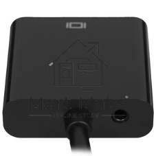 Кабель HDMI->VGA Cablexpert A-HDMI-VGA-03-6, 19M/15M + 3.5Jack, медь, позол.разъемы, 1.8м, черный, пакет