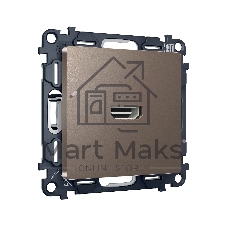 Комплект механизма розетки HDMI 2.0 ALFA Темная бронза матовый 40V/500mA 2.0GHz 5-18Gbit/s QUANT (AP6440, VM222) MA644010