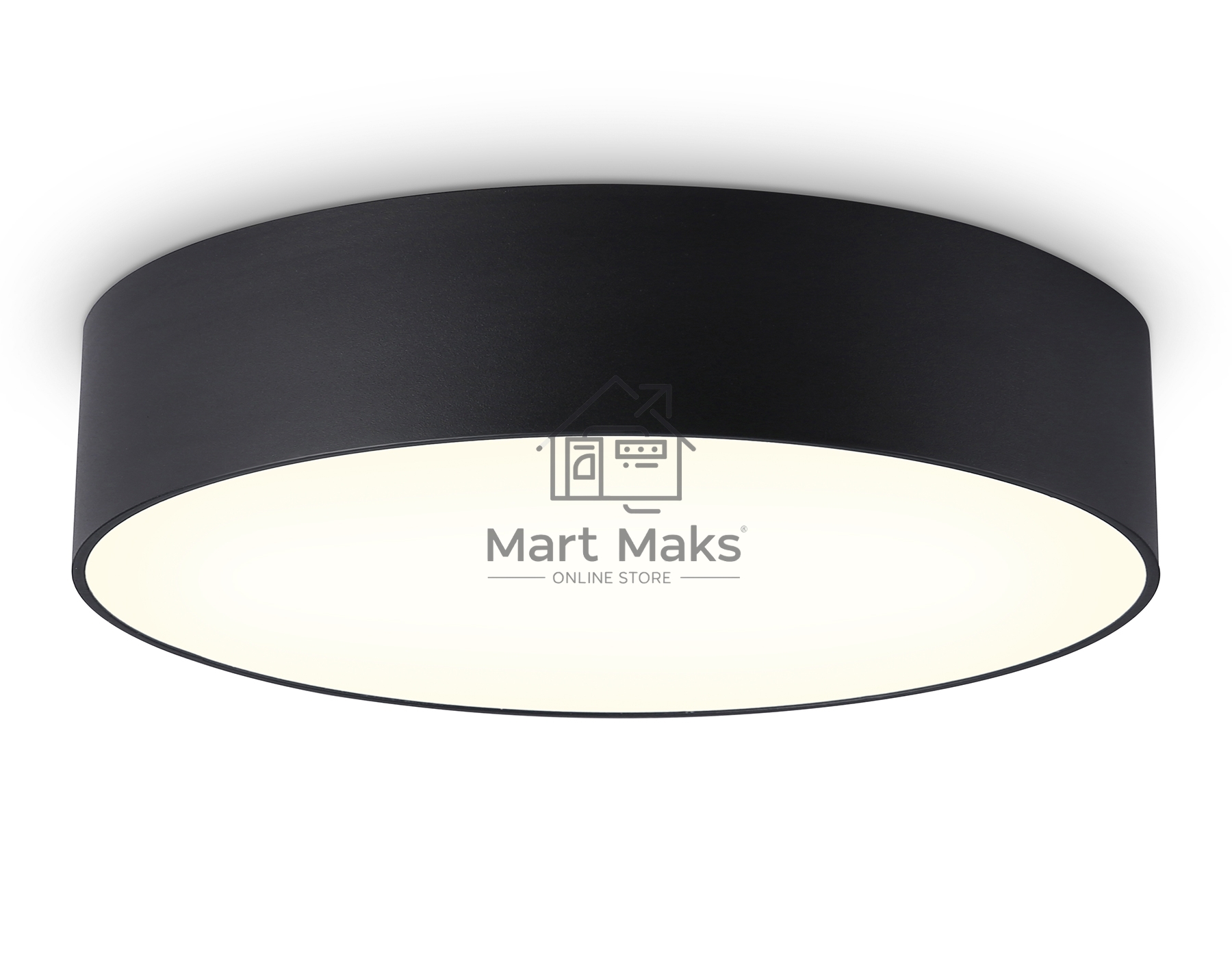 Потолочный светодиодный светильник Ambrella light FV5525 BK черный LED 35W 3000K D300*58 (Без ПДУ)