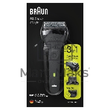 Электробритва Braun S3 300BT черная сухое бритье с триммером для бороды тип 5408