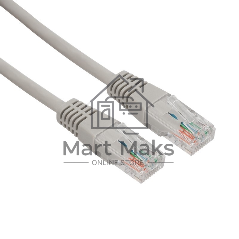 Пaтч-корд U/UTP Rexant, категория 5e, RJ45-RJ45, неэкранированный, LSZH серый, 1м