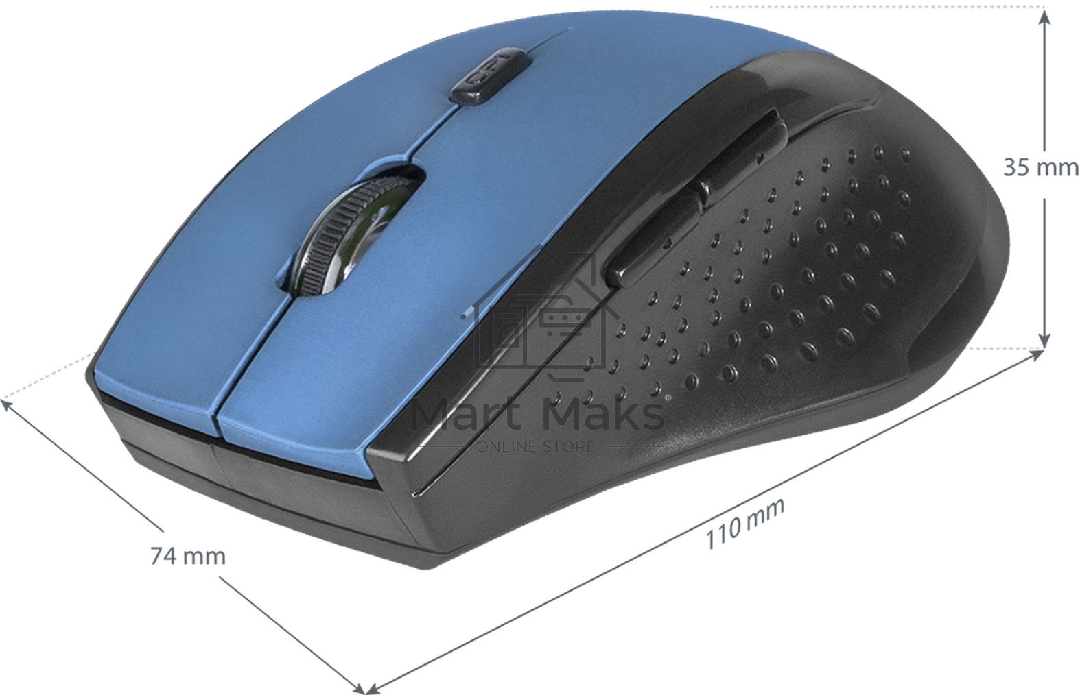 Мышь беспроводная Defender Accura MM-365 синий, 1600 dpi, радиоканал, USB, кнопки - 6