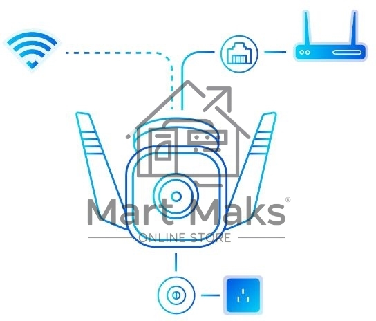 Видеокамера IP TP-Link Tapo C310 White 3MP indoor & outdoor IP camera, 30m Night Vision, IP66 dust & waterproof, Motion Detection and Notification, 2-way Audio, supports Micro SD card storage, easy setup with APP
