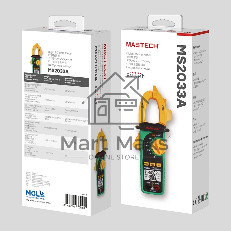 Токовые клещи MS2033A (SMART) MASTECH