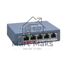 Коммутатор Hikvision DS-3E1105P-EI, 4×100 Мбит/с PoE+ + 1×100 Мбит/с, настраиваемый