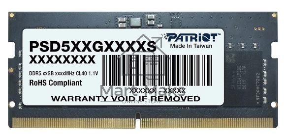 Оперативная память Patriot, DDR5, 32GB (1x32 GB), 4800 MHz, CL40 SO-DIMM