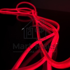 Лента светодиодная LS003 220V/ Гибкий неон 9.6W 144Led 2835 IP67 16mm круглый красный, 50 м