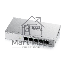 Коммутатор ZYXEL GS1200-5HPV3-EU0101F, 5×1 Гбит/с, 4×PoE+, 68 Вт, управляемый