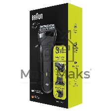 Электробритва Braun S3 300BT черная сухое бритье с триммером для бороды тип 5408