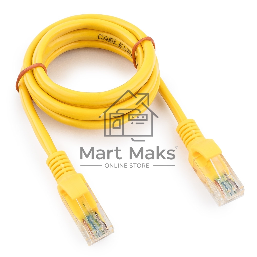 Патч-корд медный UTP Cablexpert PP10-1M/Y кат.5e, 1м, литой, многожильный (жёлтый)