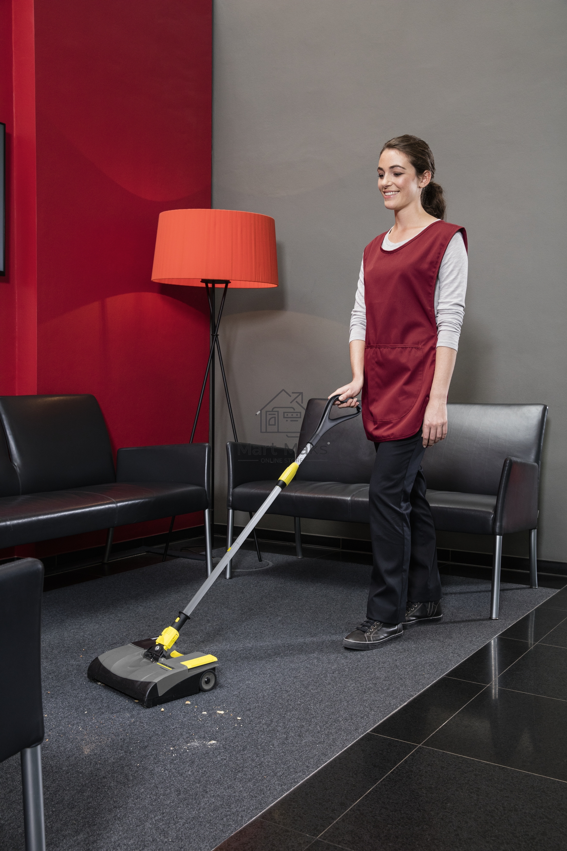 Пылесос-электровеник Karcher ЕВ 30/1 Li-ion серый/желтый, питание от аккумулятора, 25 Вт, уборка сухая пылесборник 1 л, работа от АКБ max 52 мин.