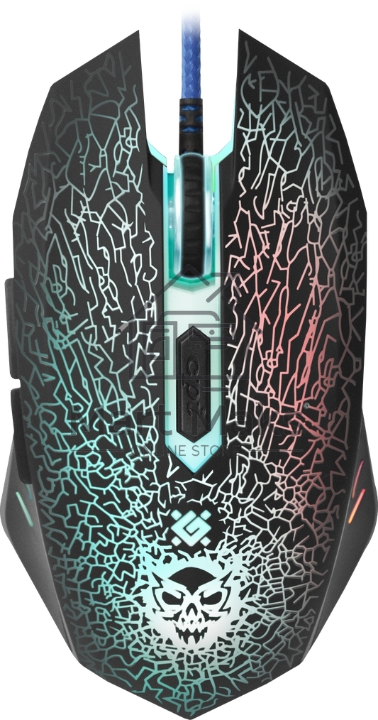 Мышь проводная Defender Shock GM-110L черный, 3200 dpi, USB, кнопки - 6