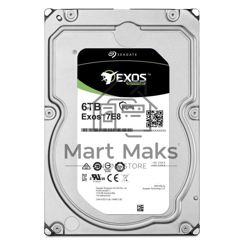 Жесткий диск HDD Seagate Exos 7E8 1Tb 7200rpm SAS 256Mb 3.5
