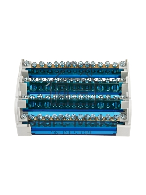 Шина на DIN-рейку в корпусе (кросс-модуль) 4х15 Rexant