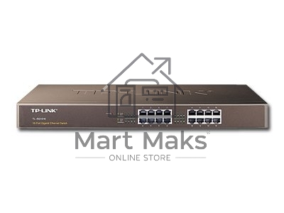 Коммутатор TP-Link SMB TL-SG1016 Коммутатор 16-port Gigabit Switch, 1U 19-inch rack-mountable steel case