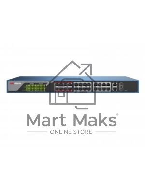 Неуправляемый коммутатор. 24 RJ45 100M PoE с грозозащитой 6кВ, 1 Uplink 1000М, 1 Uplink 1000М SFP, бюджет PoE 230Вт, CAT5e, пропускная способность 8.8 Гб/с, стандарты PoE IEEE802.3af, IEEE802.3at, 100-240 VAC, 4A, -10...+55C