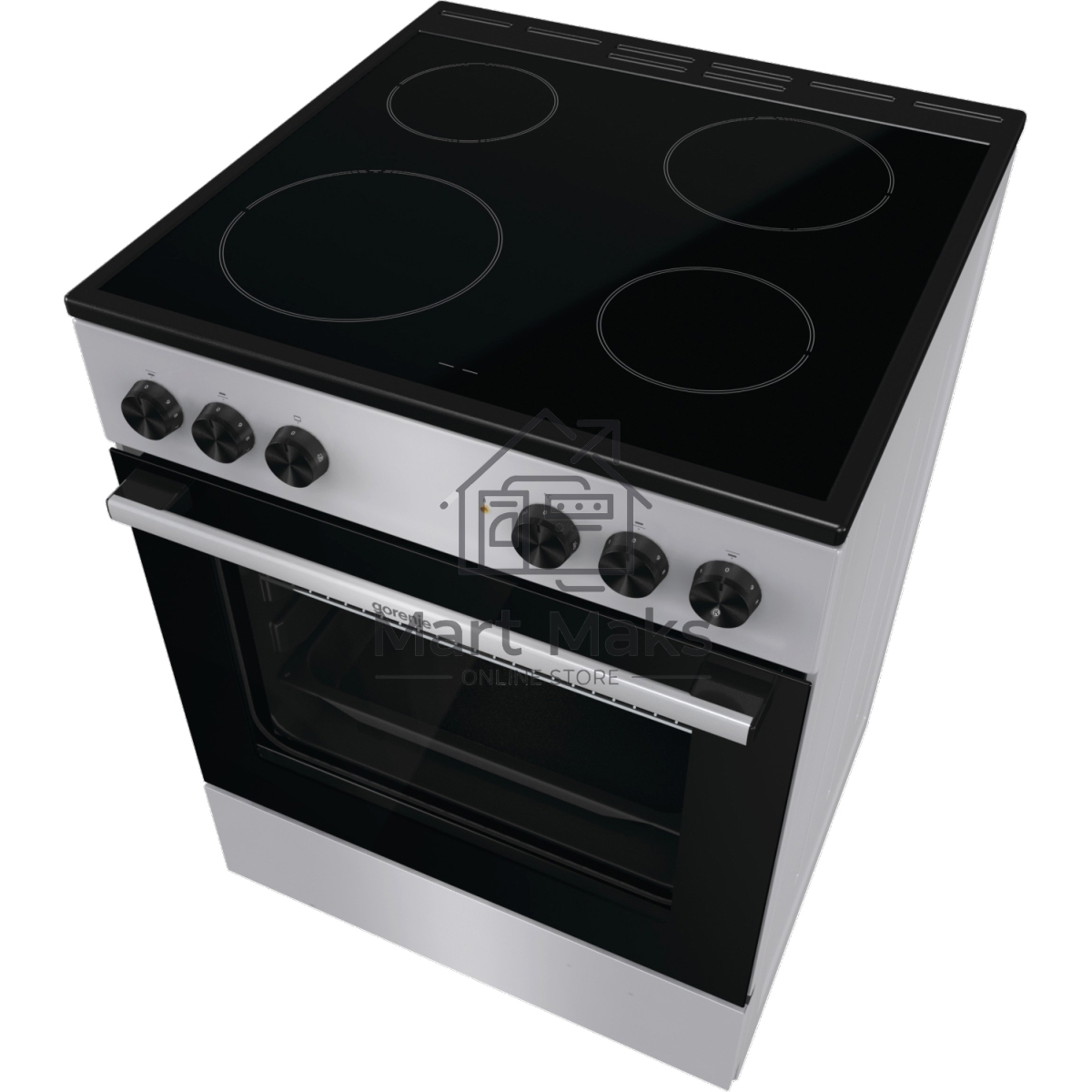 Плита электрическая Gorenje GEC6A11SG серый, конфорок 4 электрических, духовка 65 л, 60 см x 85 см x 60 см