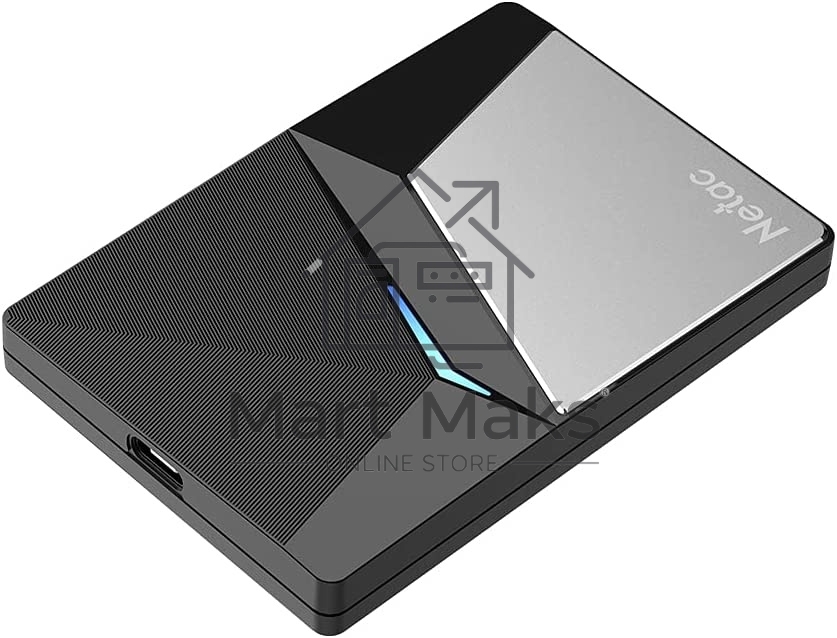 Внешний накопитель SSD External Netac 960Gb Z7S <NT01Z7S-960G-32BK> (USB3.2, up to 550/480MBs, 89х60х11.5mm, Aluminium+Steel+Plastic)