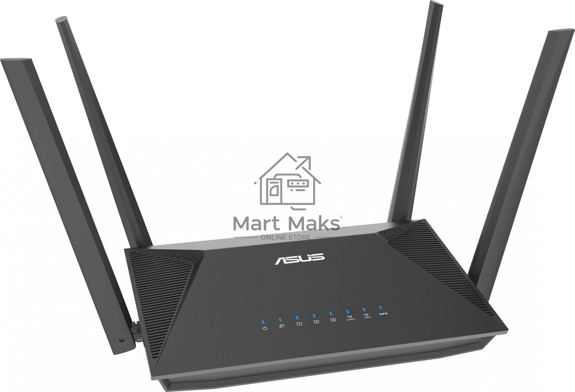 Роутер беспроводной Asus RT-AX52 AX1800 10/100/1000BASE-TX черный