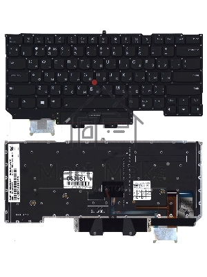 Клавиатура для ноутбука Lenovo ThinkPad X1 carbon Gen 6 2018 черная с подсветкой