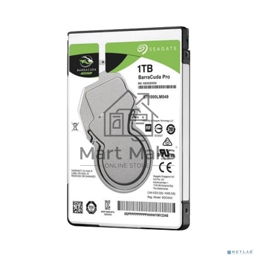 Жесткий диск Seagate HDD Mobile Barracuda25 Guardian (2.5'/ 1TB/ SATA 6Gb/s/ rmp 7200)