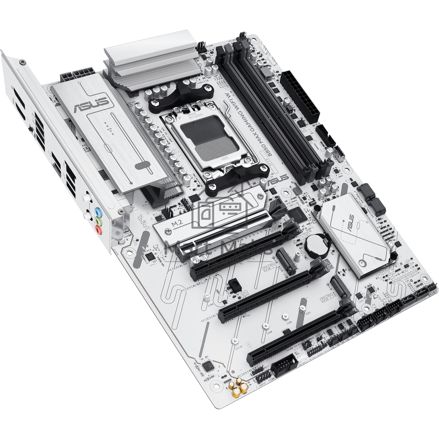 Материнская плата ASUS B850 MAX GAMING WIFI W, AM5, AMD B850, 4xDDR5, 4xSATA, 3xM.2, 1xPCIe 5.0 x16, 1xPCIe 4.0 x4, 2xPCIe 3.0 x1, 1xDisplayPort, 1xHDMI, 1x2.5Gb LAN, Wi-Fi 6E, Bluetooth 5.3, 1xUSB-C 10Gbps, 3xUSB-A 10Gbps, 2xUSB-A 5Gbps, 2xUSB-A 2.0, 3x3