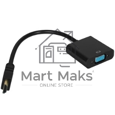 Кабель HDMI->VGA Cablexpert A-HDMI-VGA-03-6, 19M/15M + 3.5Jack, медь, позол.разъемы, 1.8м, черный, пакет