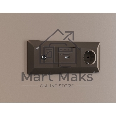 Комплект механизма розетки HDMI 2.0 ALFA Темная бронза матовый 40V/500mA 2.0GHz 5-18Gbit/s QUANT (AP6440, VM222) MA644010