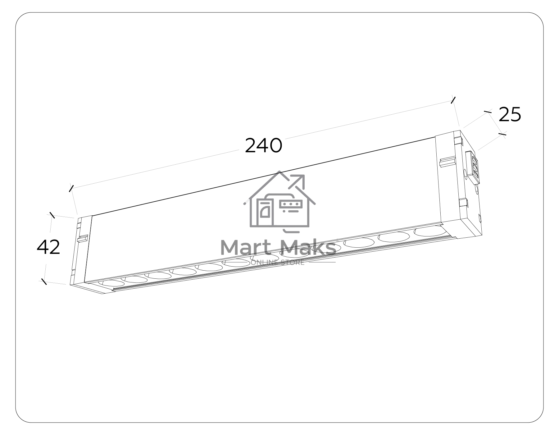 Управляемый светодиодный светильник для шинопровода Magnetic Ambrella light GL1301 WH белый IP20 12W 3000K-6400K 220V 24° 232*25*42 (Без ПДУ)