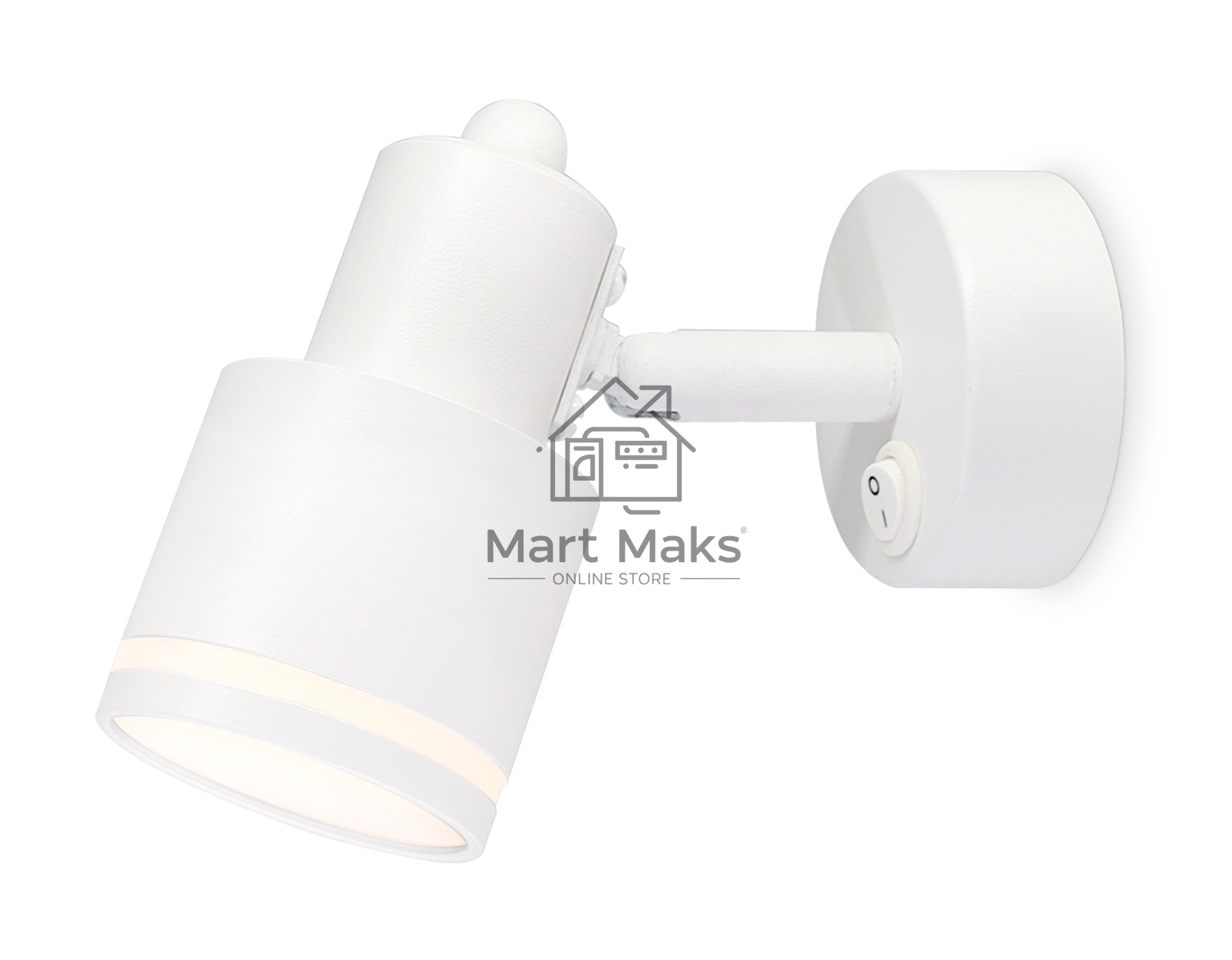 Накладной поворотный спот с выключателем Ambrella light TA1281 WH белый GU10 max 12W 100*55*132