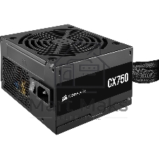 Блоки питания/ Power Supply Corsair CX750, Model RPS0146, 750W 80+ Bronze (ATX, 2.31, Non-modular, 1x24(20+4)pin, 1xCPU 8(4+4)pin, 2xPCIe*2 8(6+2)pin, 3xSATA3, 2xMOLEX4pin, Active, 120x120mm, 150x120x86mm, APFC, Power cable-EU, black)