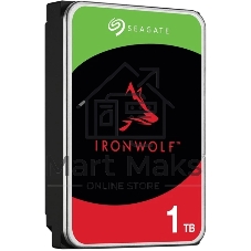 Жесткий диск HDD Seagate SATA IRONWOLF 1TB 5400rpm 256Mb 1 year warranty (replacement ST1000VN002, ST1000DM014, WD10EFRX, WD10EZEX)