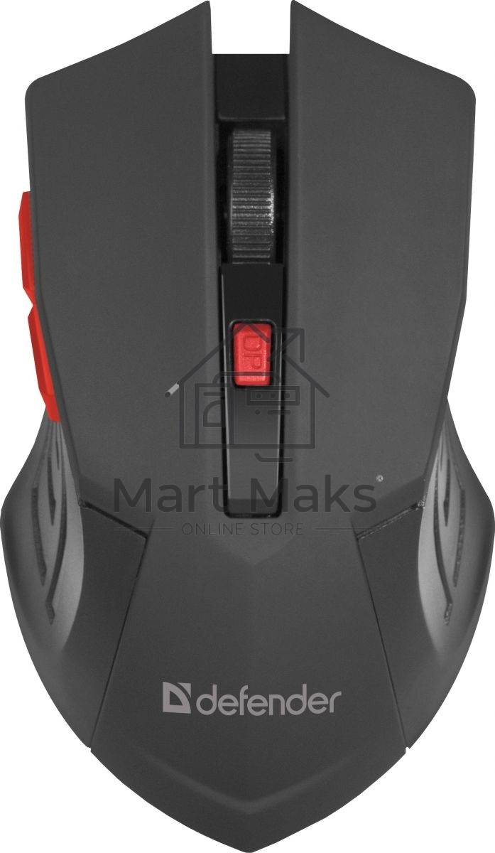 Мышь беспроводная Defender Accura MM-275 красный, 1600 dpi, радиоканал, USB, кнопки - 6