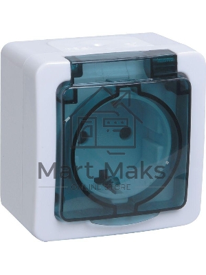 Розетка Iek ERMP12-K03-16-54-EC РСб20-3-ГПБд роз 1м с з/к о/у IP54 (цвет крышки:дымчатый) ГЕРМЕС PLUS