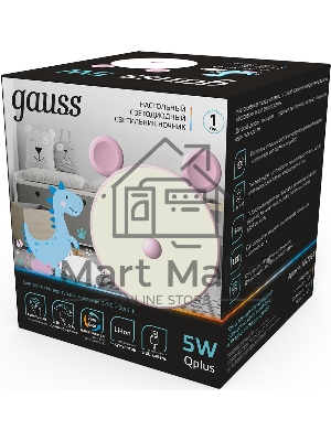 Ночник Gauss NN7024 мышка розовый
