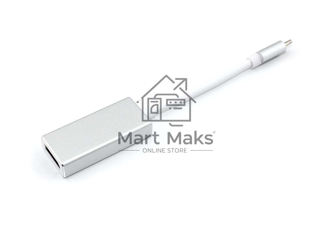 Адаптер Type-C на Display Port, серебро