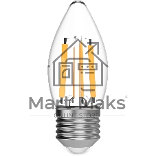 Лампа филам. Gauss Filament 11Вт цок.:E27 свеча св.свеч.белый теп. (упак.:10шт) (103802111)