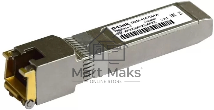 Трансивер D-Link 410T/A2A SFP+ с 1 портом 10GBase-T (до 80 м)