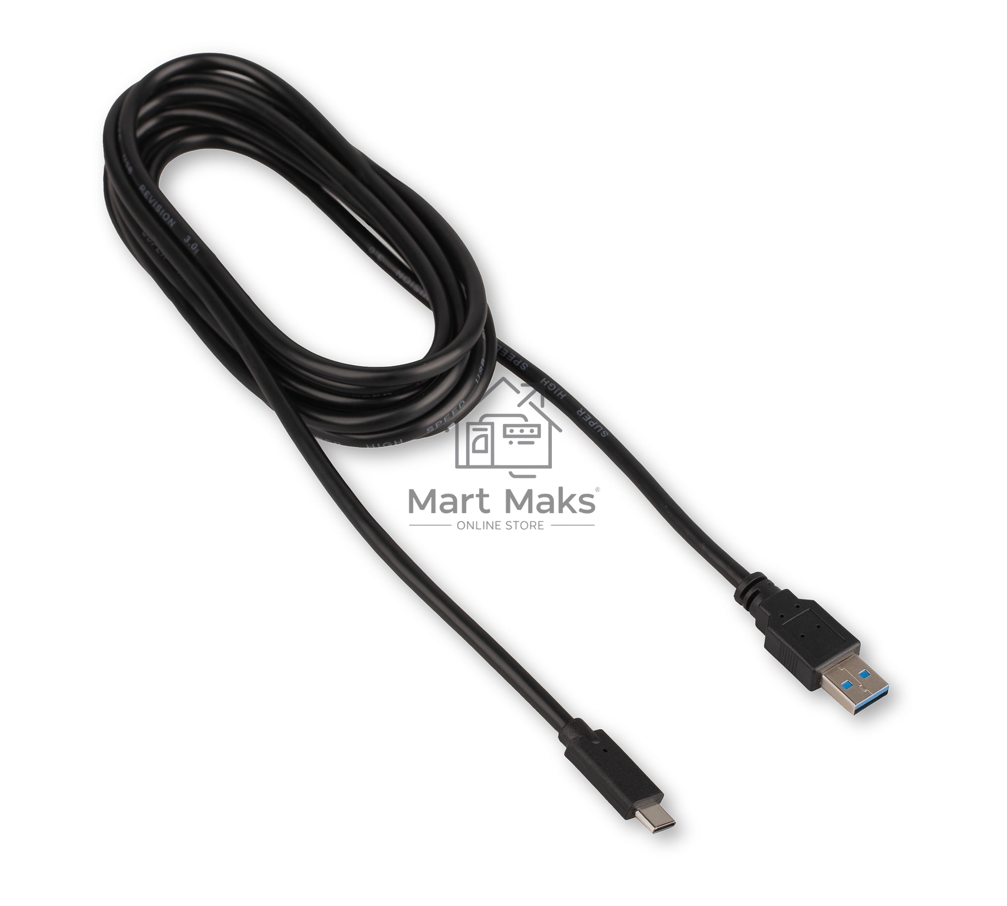 Кабель USB3.0 Cablexpert CCP-USB3-AMCM-3M, AM/Type-C, 3А, 36Вт, QC3.0, медь, двойн.экран, Pro, 3м, черный, пакет