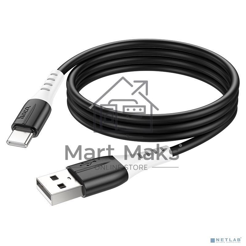 Кабель USB Type-C/HOCO HC-68575 X82/1m/3A/Силикон/Black