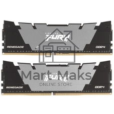 Оперативная память Kingston Fury Renegade, DDR4, 16GB (2x8GB), 3200MHz, CL16, DIMM, с радиатором, серый/черный