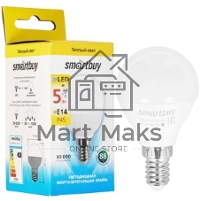 Светодиодная лампа Smartbuy FIL P45F-5W/3000/E14