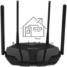 Роутер Mercusys MR70X AX1800 Dual-Band WiFi 6 Router, 574 Mbps at 2.4 GHz + 1201 Mbps at 5 GHz,4× Fixed External Antennas, 3× Gigabit LAN Ports, 1× Gigabit WAN Port, 1024-QAM, OFDMA, Router/Access Point Mode, MU-MIMO, WPA3, TWT, BSS Color