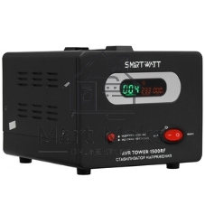 Напольный стабилизатор напряжения SMARTWATT AVR TOWER 1500RF (140W - 260W, 1500VA, 1.5 кВт, 50-60 Гц, розеток - 2, LED-д