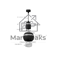 Корпус светильника C1102 SBK черный песок D100*H80mm MR16 GU5.3 LED 3W 4200K