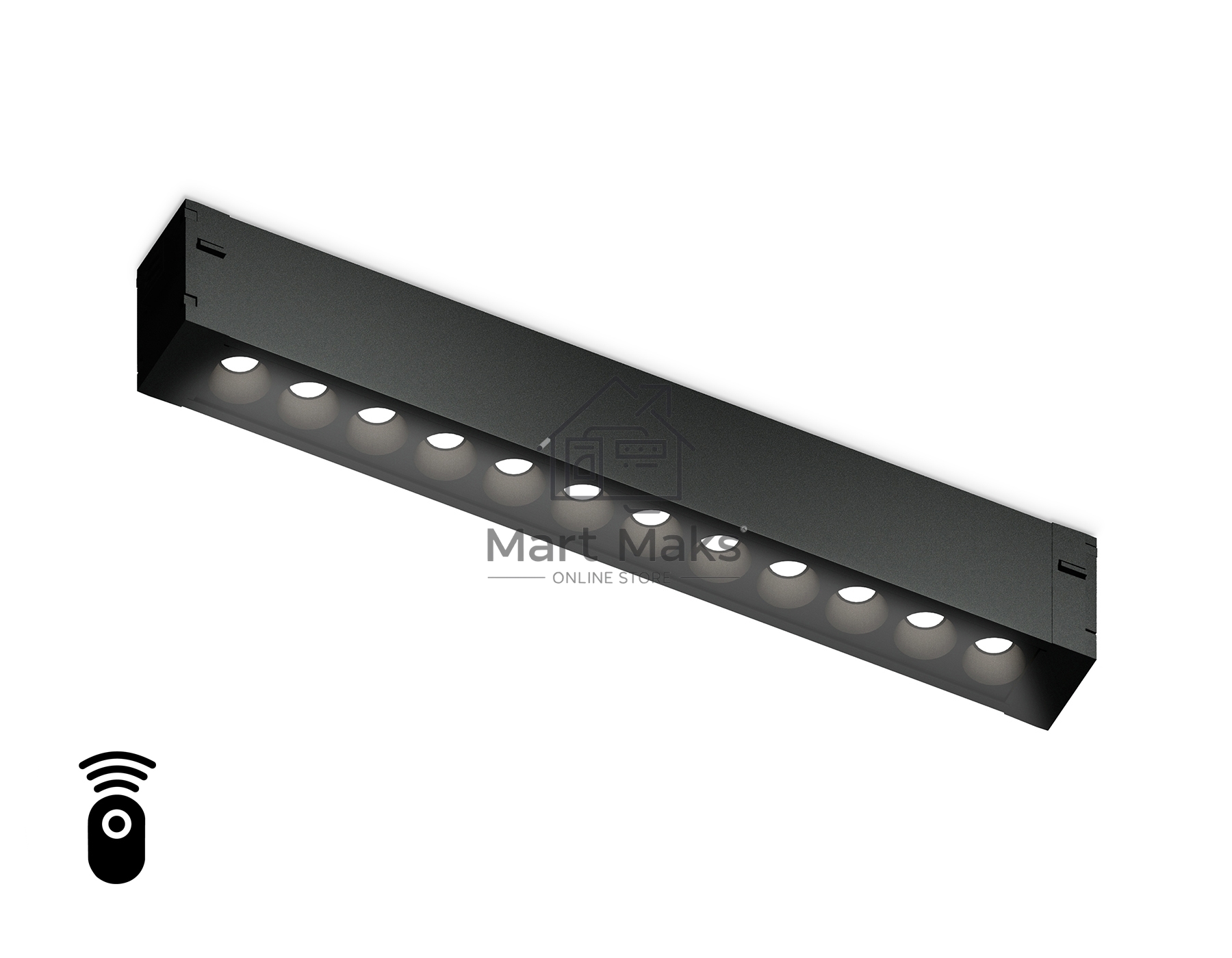Управляемый светодиодный светильник для шинопровода Magnetic Ambrella light GL1302 BK черный IP20 12W 3000K-6400K 220V 24° 232*25*42 (Без ПДУ)