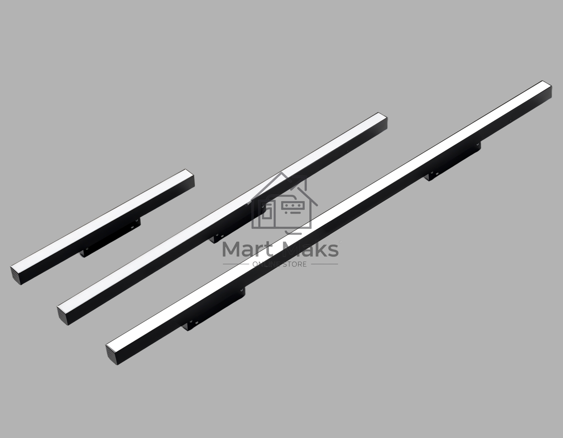 Трековый линейный светильник Ambrella light GL4455 BK черный IP20 10W 3CCT 3000-6000K SMART 48V 120° 304*22*45