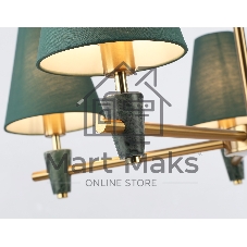 Люстра Ambrella light LH75051/5 BS/GN латунь/зеленый E14*5 max 40W D700*580