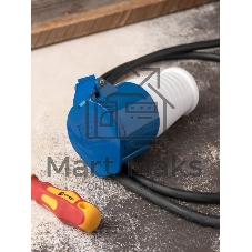 Розетка кабельная 32А 220В 2P+E IP44 (223) EKF ps-223-32-220