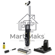 Пылесос вертикальный моющий Karcher FCV 3 белый/черный, питание от аккумулятора, 160 Вт, уборка сухая/влажная, пылесборник 0.8 л